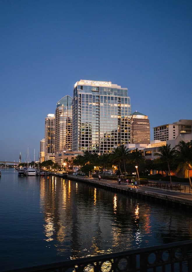AI marketing agency team reviewing content strategy in Fort Lauderdale office
