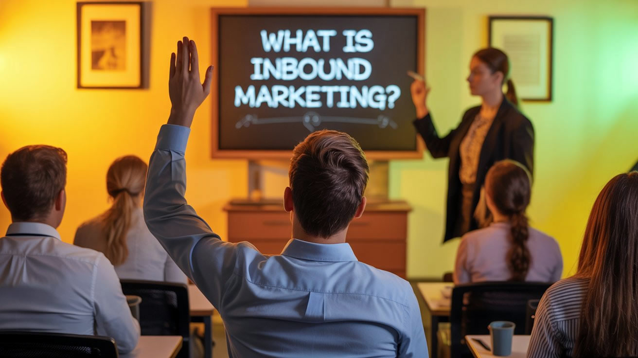 A group learning about inbound marketing